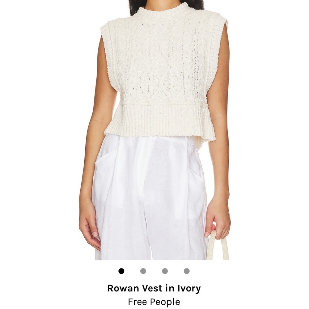 Free People Rowan Vest in Ivory